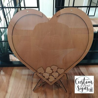 WOODEN HEART GUEST BOOK - Image 3