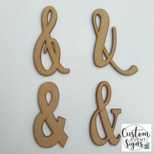 & sign for your DIY sign made from acrylic or roe MDF