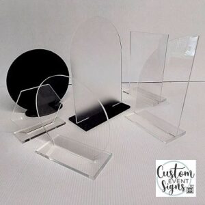 Acrylic Table Numbers Rectangle / Round - Custom Event Signs