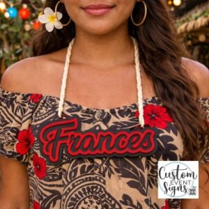 Custom Acrylic Nameplate Necklace – 30cm