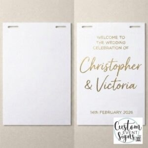 blank acrylic sign for weddings