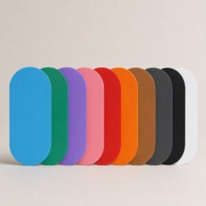 Wide Oval Solid Colour Acrylic Sign Board – Custom A5 to A1 Sizes, 3mm Blank Arch Shape Panel for Signage and Décor