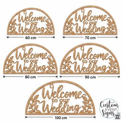 Welcome to Our Wedding MDF Sign